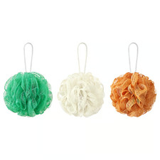 Bath, Shower, Loofah, Sponge, Mesh, Pouf, Body Scrubber, Exfoliating, Set, 3 Pac