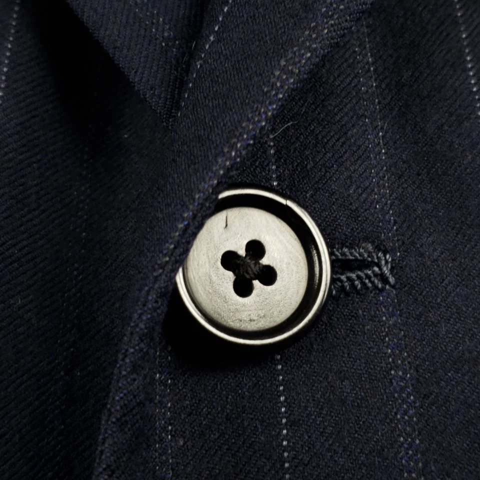 Oxxofrd Vtg Flannel Suit Men's 44R* Pants 37X R28.25 L 28 1/8 Striped 3 Button - Image 4 of 4