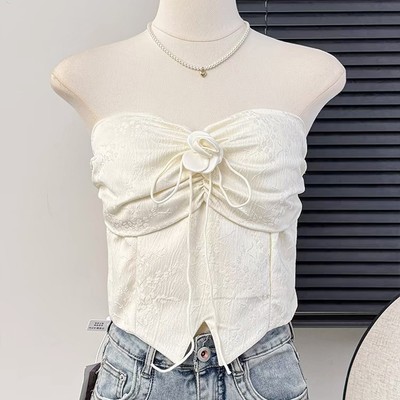 Wearable Art For Damen Neckholder Camisole mit Blumen Jacquard Style