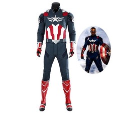Captain America Sam Wilson Costume Cosplay Suit Men's Outfit