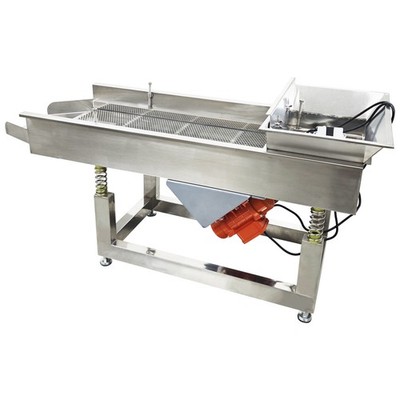 Electric Stainless Linear Vibrating Screen Dual Motor 8mm Round Screen 110V