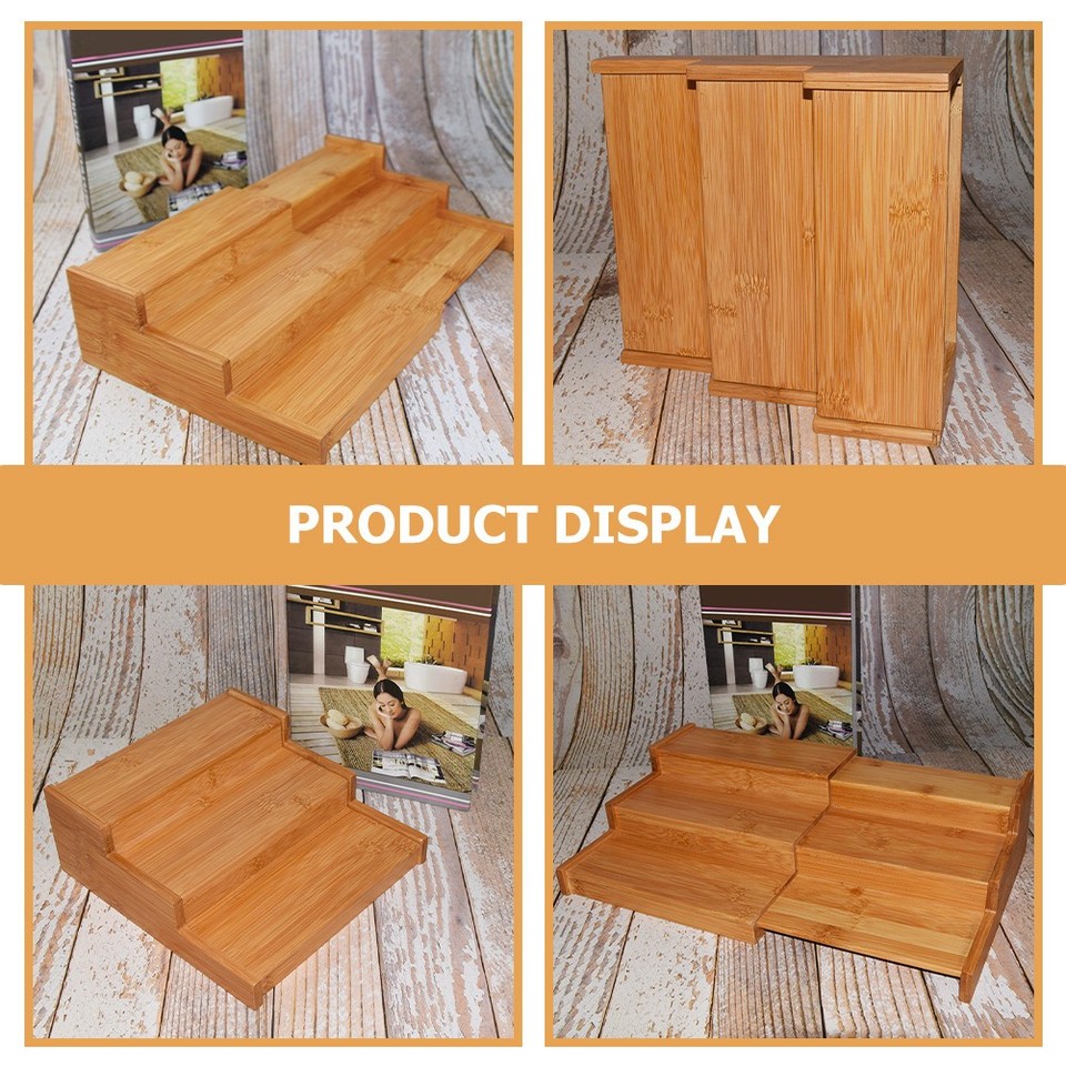 Spice Rack Organizer for Cabinet Bamboo Shelves Kitchen Condiment Shelf ...