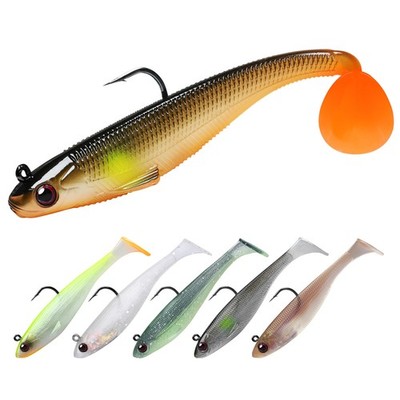 Shadtale Easy Catch Soft Fishing Lures with BKK Hooks - Trembly Sinking and V...