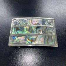 Vintage Genuine Mexican Abalone Belt buckle