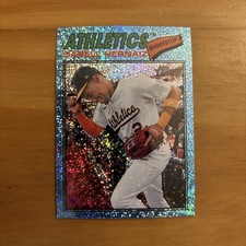 2026 Topps Heritage #66 Darell Hernaiz Chrome Light Blue Sparkle Refa Athletics