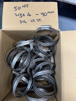 Jubiläumsclips 316 Edelstahl GRÖSSE 4. 90mm - RESTPOSTEN 50 Stück