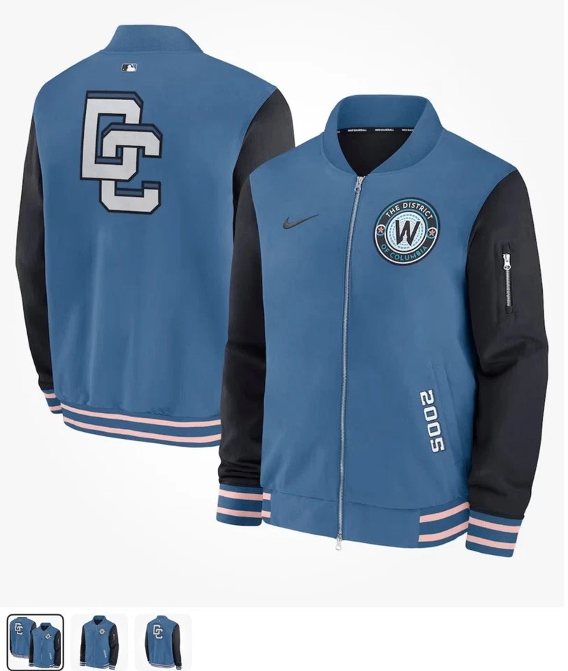 Washington Nationals Nike 2025/2026 City Connect MLB Bomber Jacket/Coat NEW XL - Image 2 of 4