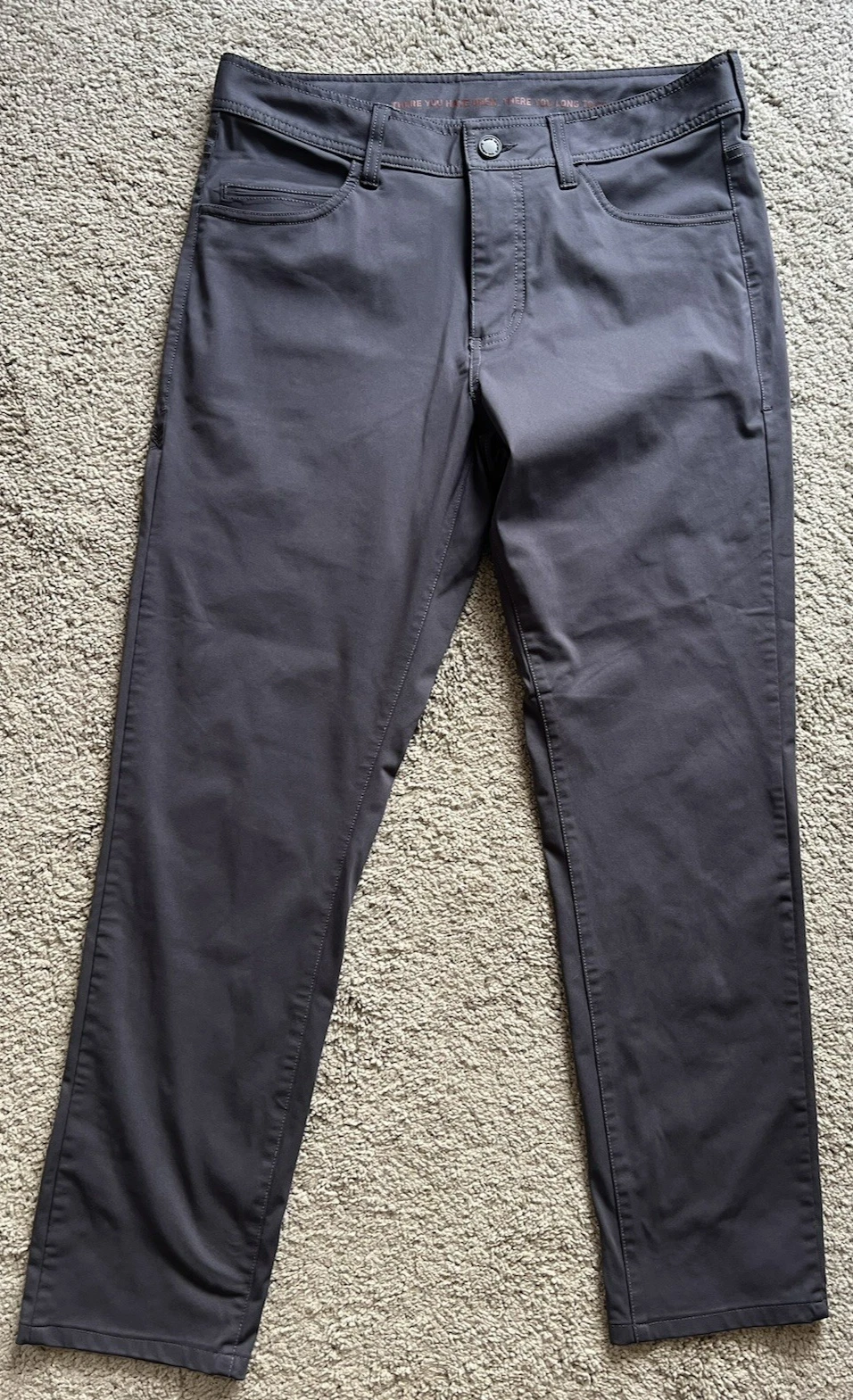 Men's Rhone Commuter Pants 5 Pocket 31x28 Gray 100554 EUC