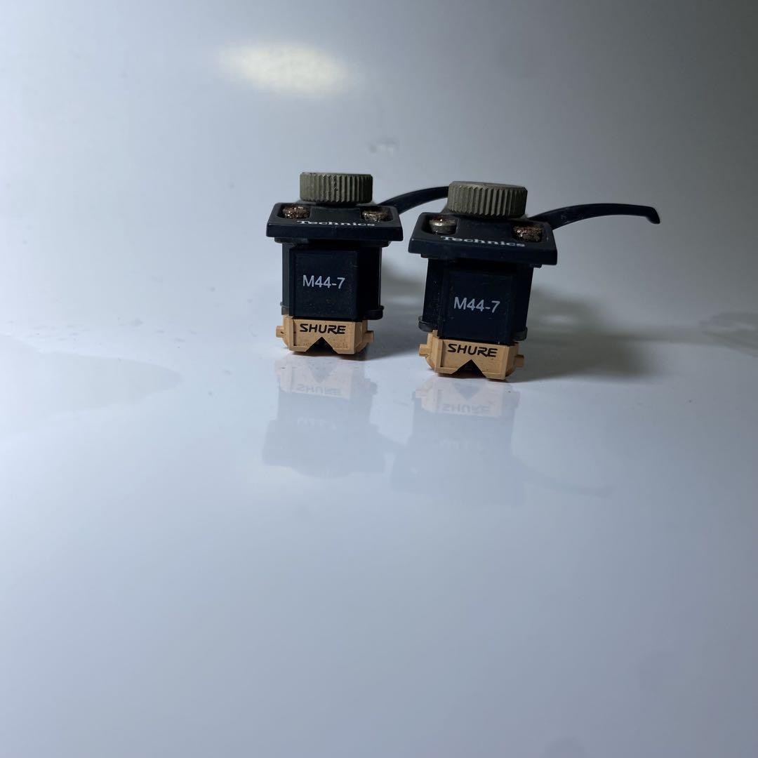 SHURE M44-7 Pair Set with Technics Headshell Tested Used