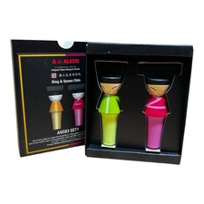 ALESSI - King & Queen Chin Set Of 2 Wine Bott...