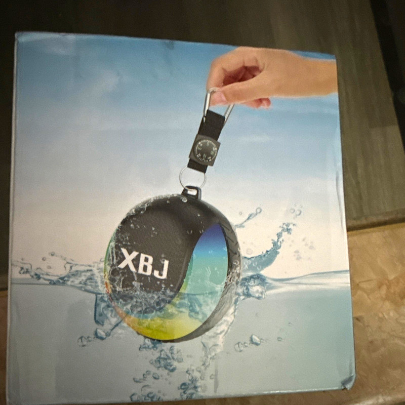 XBJ Bluetooth 5.3+EDR Portable Round Speaker Built-In Mic 3000mAh Black