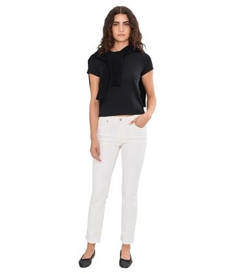 3925000049 Women's Classic Straight Jeans Simply White SIZE 32X28