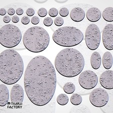 Dry Ground Bases Txarli Factory Round/Oval Miniature 3d Print Mini