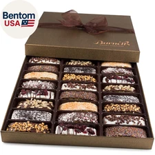 Barnetts Christmas Holiday Thanksgiving Chocolate 24 Biscotti Gift Baskets, Gour