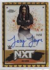 2025 Topps Chrome WWE NXT Gold Geometric Refractor 14/50 Jacy Jayne Auto 07et