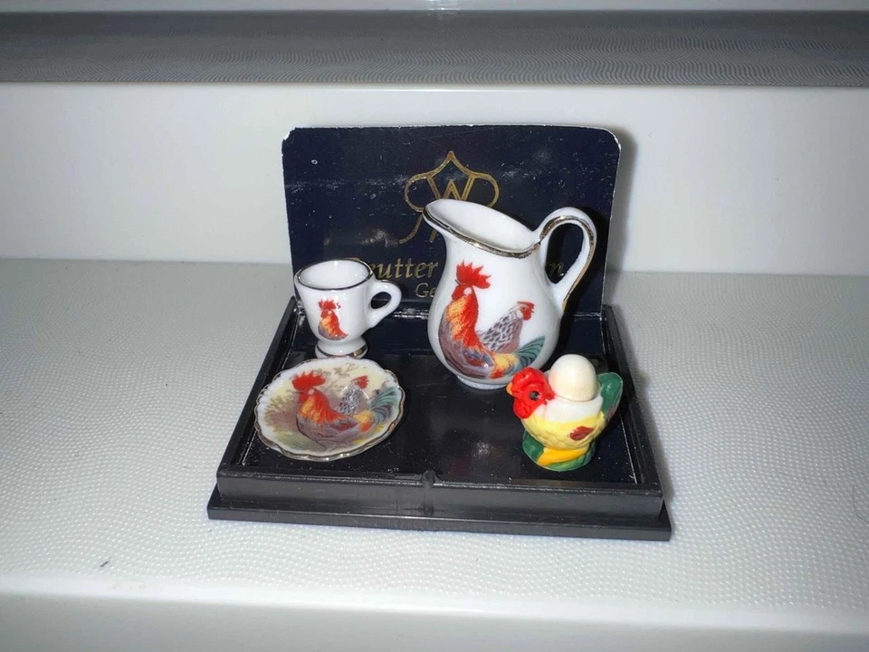 MINIATURE DOLLHOUSE 1:12 SCALE REUTTER ROOSTER BREAKFAST SETTING - 1.494/5 - Image 2 of 2