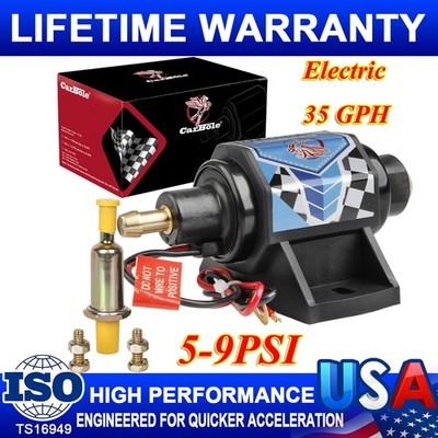 Universal Electric Fuel Pump Carburetor 12V Gas Diesel Inline Pump 35 GPH 5-9PSI