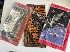 Vintage Bandana Lot of 3 Pegasus Rock Western Anima Print 90s 80s