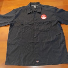 Dickies FLEX Work Shirt 2XL Short Sleeve NWT Button Front Moisture Wicking Black
