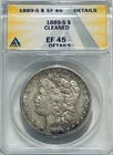 1889 S Morgan Silver Dollar ANACS XF Details Tougher Date Morgan