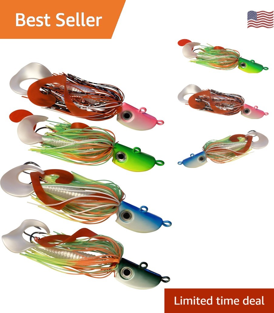 Versatile 4-Pack of Bearded Buzzbait Jigs - Effective for Freshwater & Saltwater - Image 1