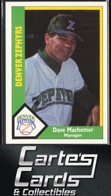 Dave Machemer 1990 CMC Denver Zephyrs #25 Denver Zephyrs Manager