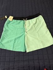 Original Use Men's Panel Swap Swim Trunks Size L Teal Light Blue Summer