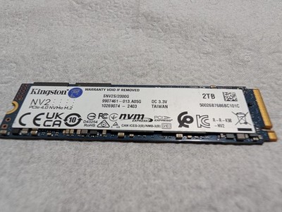 Kingston NV2 2TB Internal SSD SNV2S/2000G PCIe4 Gen4x4 NVMe M.2