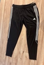 TIRO 23 Adidas Ladies Black/White Warmup Soccer Jogger Pants Small. Brand New