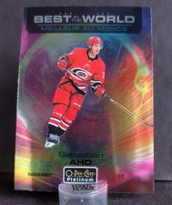 2020-21 O-Pee-Chee Platinum Sebastian Aho #BW-7 Carolina Hurricanes
