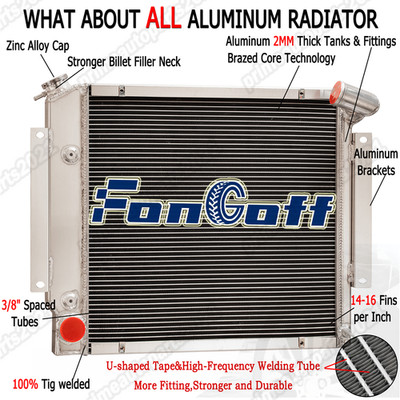 3 ROW Aluminum Radiator For 1970-1981 International Harvester Scout II V8 AT