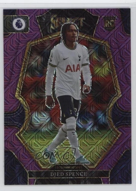 2022 Panini Select Premier League Purple Mojo Prizm Djed Spence Rookie RC 0ak5