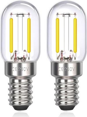 Akynite T22 E14 2W Kühlschranklampe LED Kaltweiß, 200LM, 230V, Ersatz E14 15W H