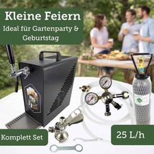 Bierkühler Komplettset mobile Zapfanlage Bierzapfanlage Durchlaufkühler Schwarz
