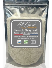 All Goods Celtic Salt Organic 82 Minerals Fine Ground - 7oz, French Gray, Hand-H