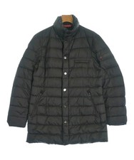 PEUTEREY Men's Down Coat L Black Nylon Feather Winter Vintage Used