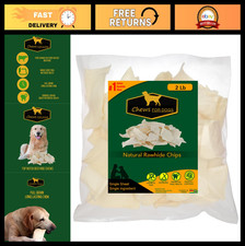 Premium Rawhide Chips for Dogs - Natural Thick Cut Beef Hides Treats 2 lbs 