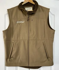 Duck Camp Contact Softshell Vest Mens Large Brown Performance Outdoor Hunt NEW