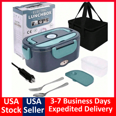 #ad #ad 1.5L Electric Heating Lunch Box Portable for Car Office Food Warmer ContainerNEW $15.99