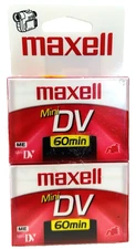 Maxell Mini DV 60 min Digital Video Cassette - Pack of 2 - Brand New / Sealed