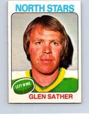 VINTAGE HOCKEY CARD O-PEE-CHEE 1975 MINNESOTA NORTH STARS GLEN SATHER  NO508    