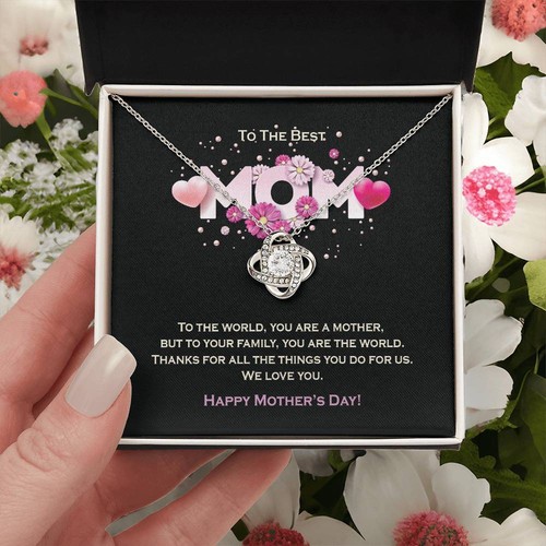 To My Mom, Mothers Day Gift🎁, Love Knot Necklace Jewelry Gift, To The Best Mom! - Picture 14 of 25
