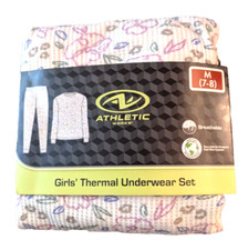 Athletic Works girls' thermal underwear set M multicolor NWT