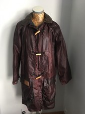 Redge Wood Classics Coat Ireland Wax Coated Cotton Burgundy Performance Uk 14