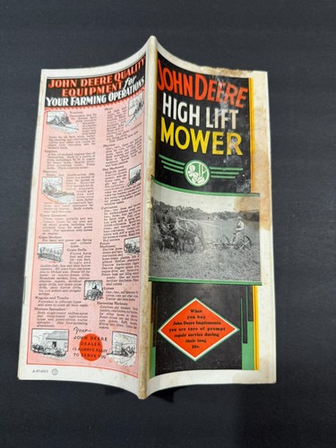 1933 John Deere High Lift Mower Brochures & John Deere Postal Card....3 Items - Picture 3 of 15