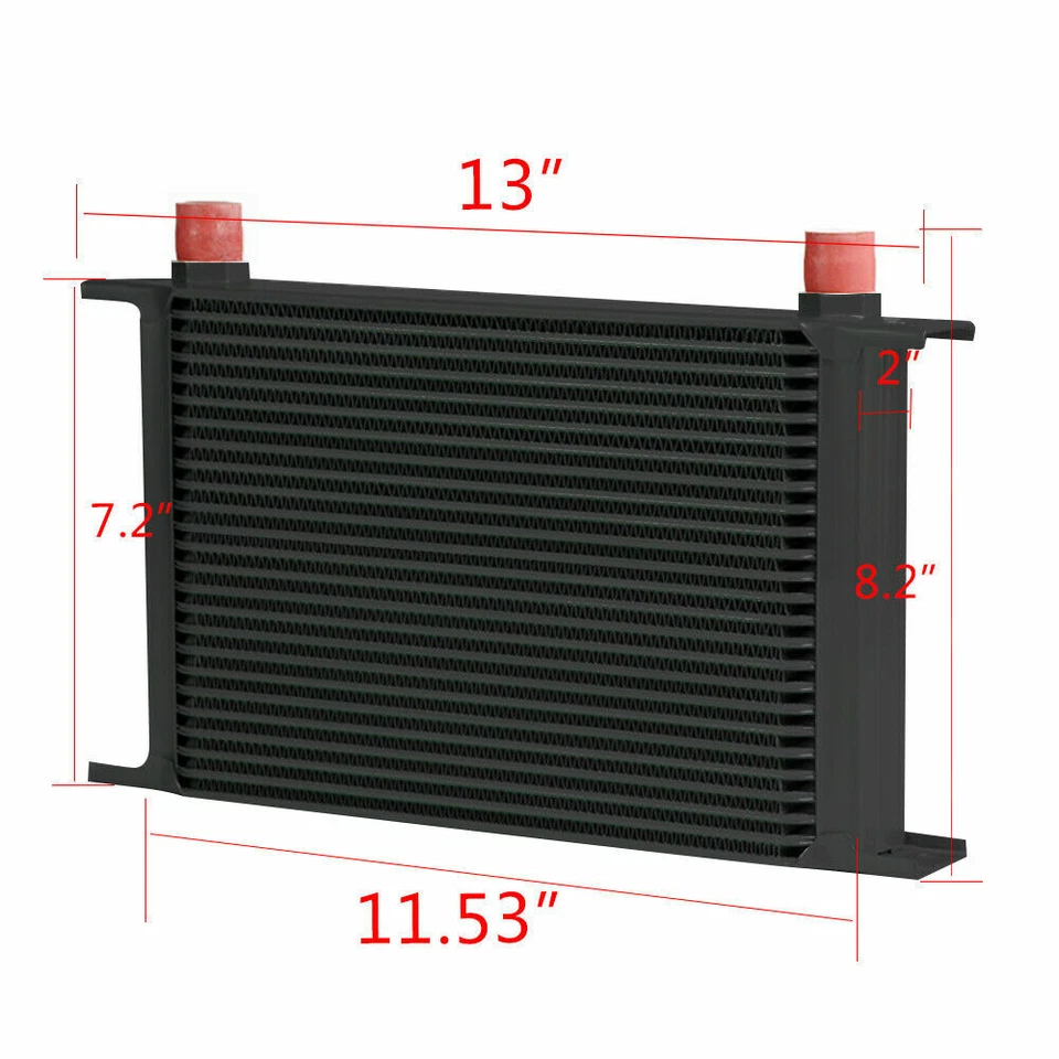 Enfriador de aceite negro motor aluminio universal AN10 apto para 25 filas - Nuevo Foto 2 de 4