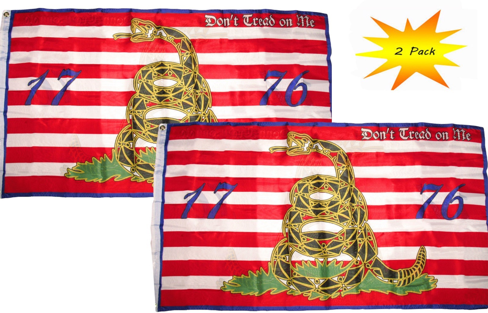 Bandiera Nevada 3x5 Piedi 'Don't Tread On Me' Gadsden - Occhielli In  Ottone, Poliestere 100D, Nuova Bandiera Gadsden Don't Tread On Me, image size:1600x1028