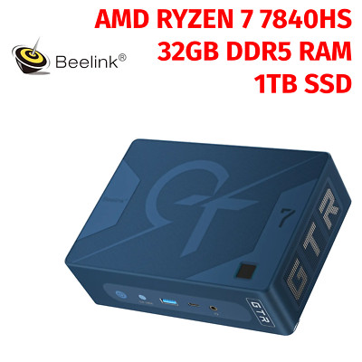 *NEW* Beelink GTR7 AMD Ryzen 7 7840HS (8C/16T) Mini PC Desktop 32GB RAM 1TB SSD