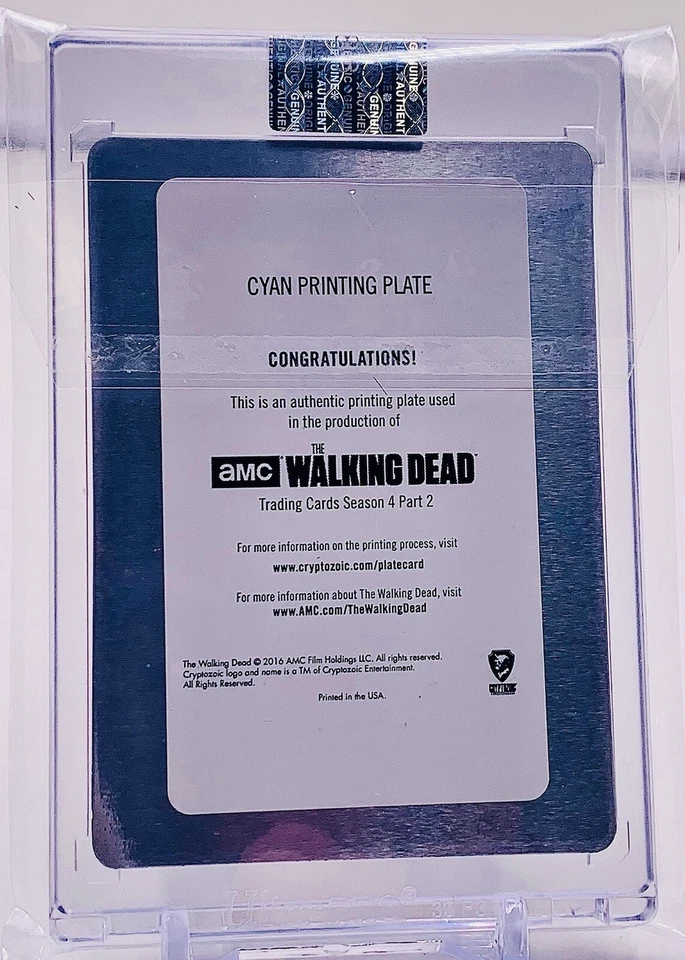 Walking Dead Season 4 Part 2 Abraham & Rosita Dual Relic #DM8 Printing Plate 1/1 - Image 2 of 2