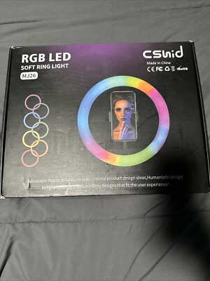 MJ26 12 inch Photography Lighting RGB LED Soft Ring Light
